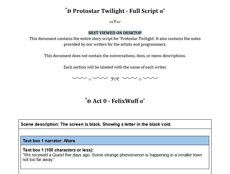Click here or on the photo above to view the entire script for the main story.